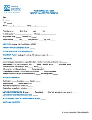 Free Printable Aao Transfer Form